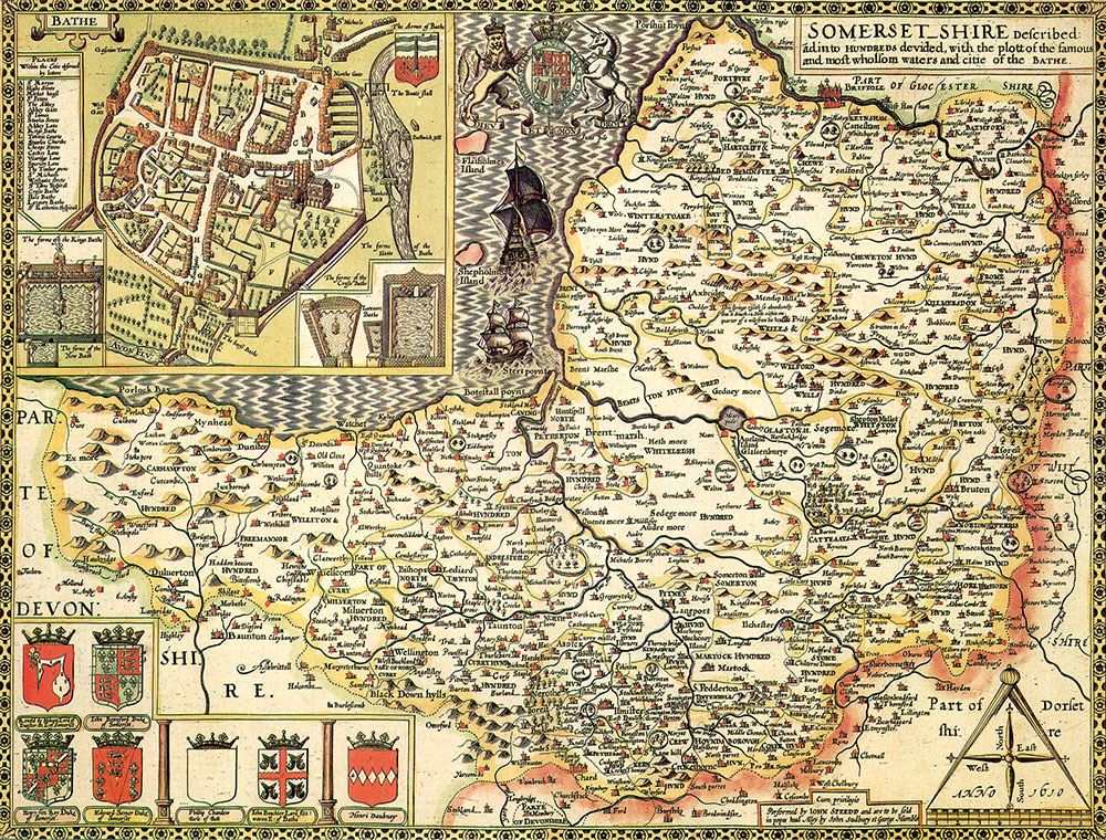 Somerset Historical Map 1000 Piece Jigsaw Puzzle (1610)