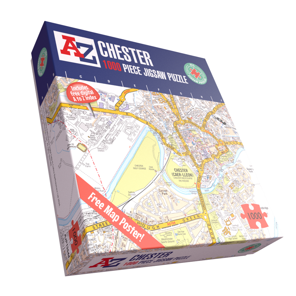 A to Z Map of  Chester 1000 Piece Jigsaw
