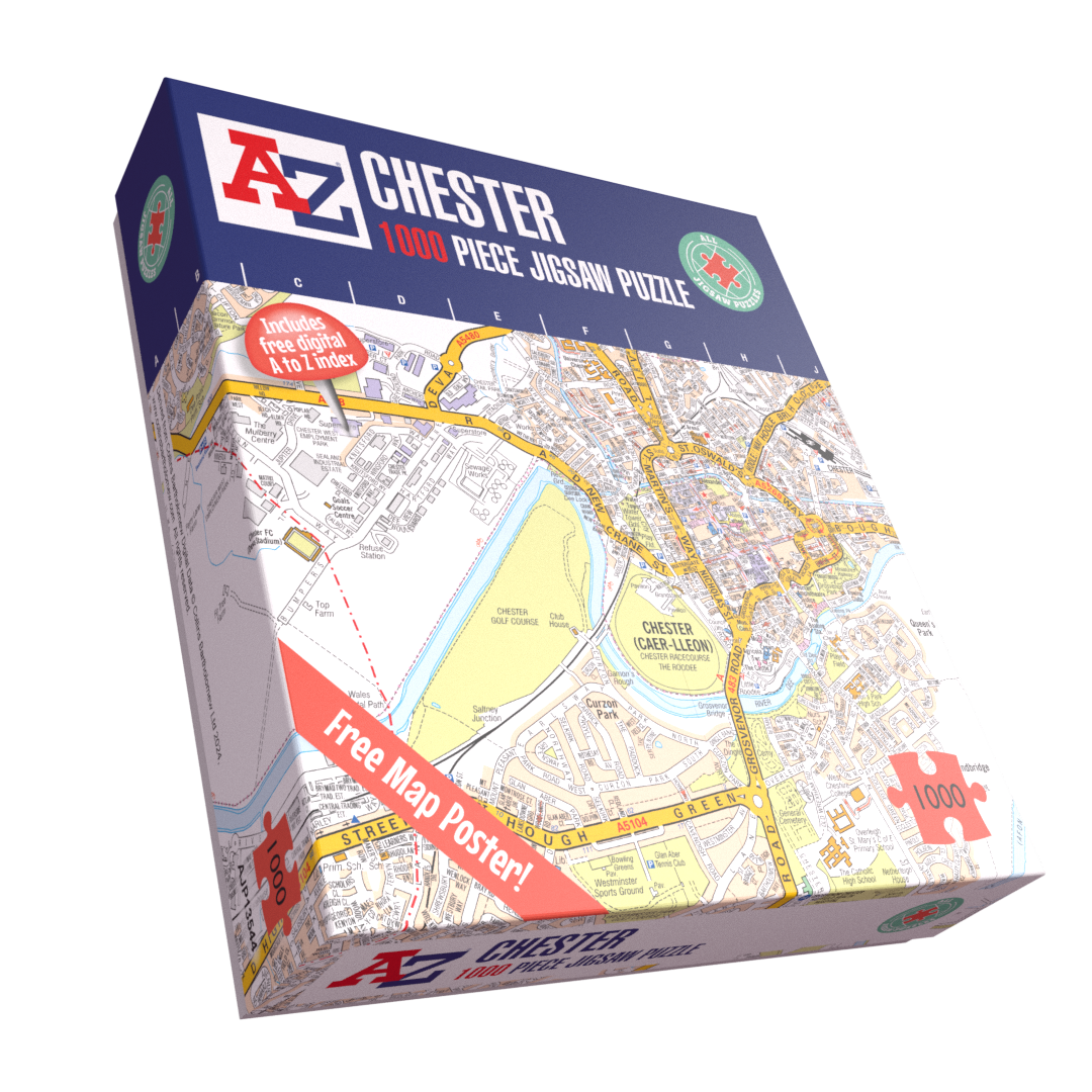 A to Z Map of  Chester 1000 Piece Jigsaw