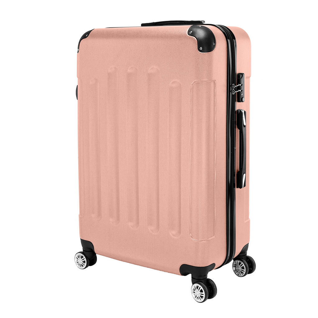 3 Pcs Suitcase Lightweight ABS Carry-on Hand Luggage 4 Spinner Wheels Trolley Case