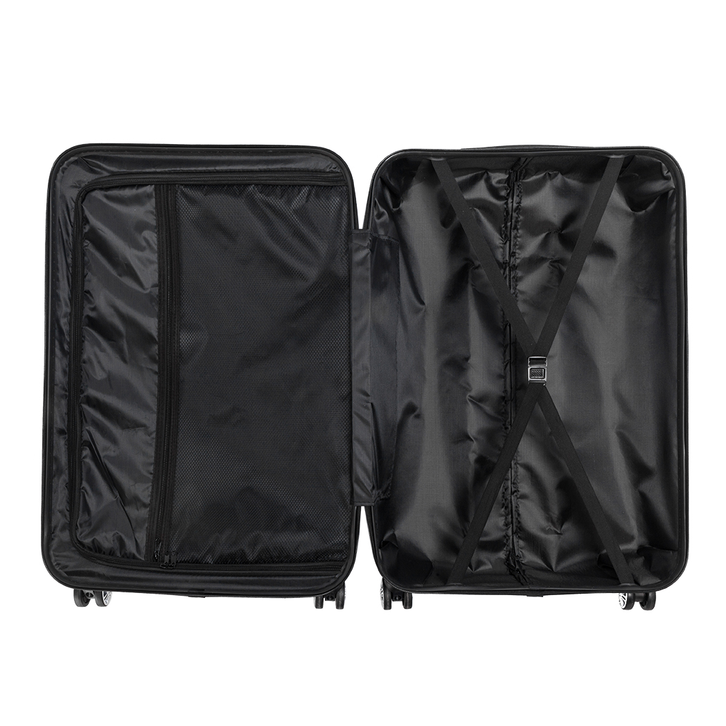 3 Pcs Suitcase Lightweight ABS Carry-on Hand Luggage 4 Spinner Wheels Trolley Case