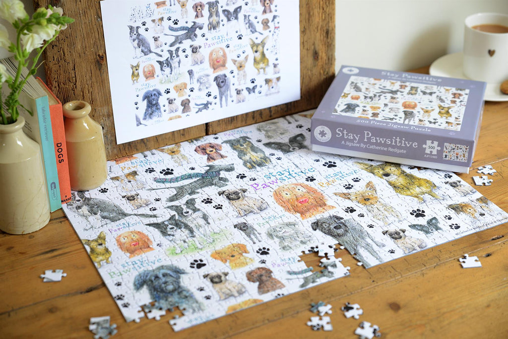 Stay Pawsitive 500 Piece Jigsaw Puzzle