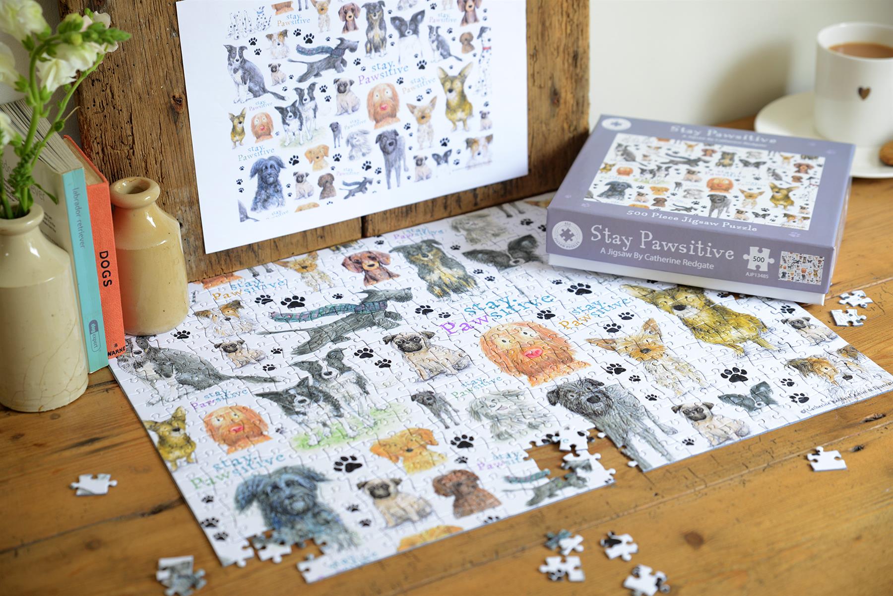 Stay Pawsitive 500 Piece Jigsaw Puzzle