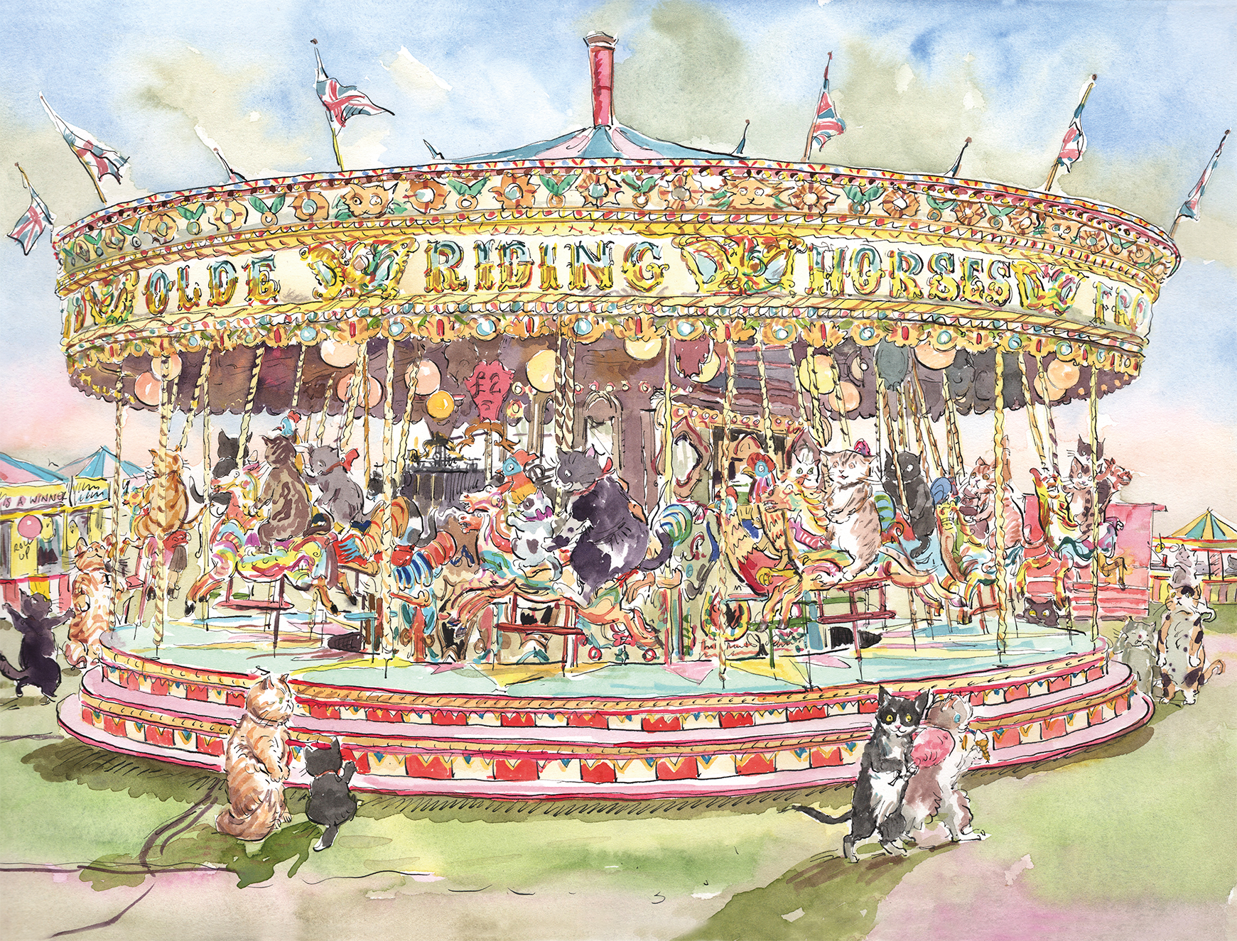 The Cat Carousel 1000 Piece Jigsaw