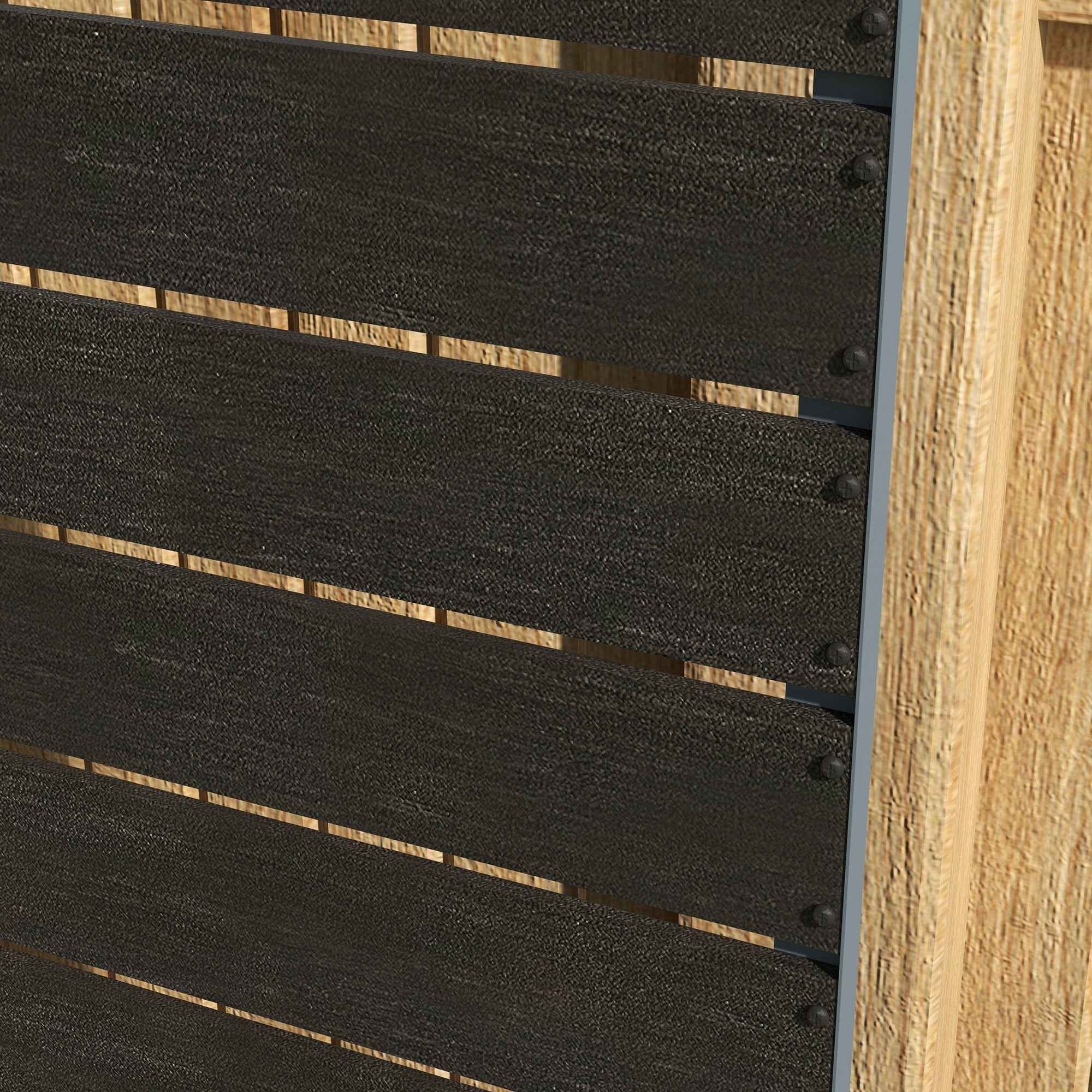 Outsunny Raised Garden Bed with Trellis and Drainage Hole, Planter Box Black