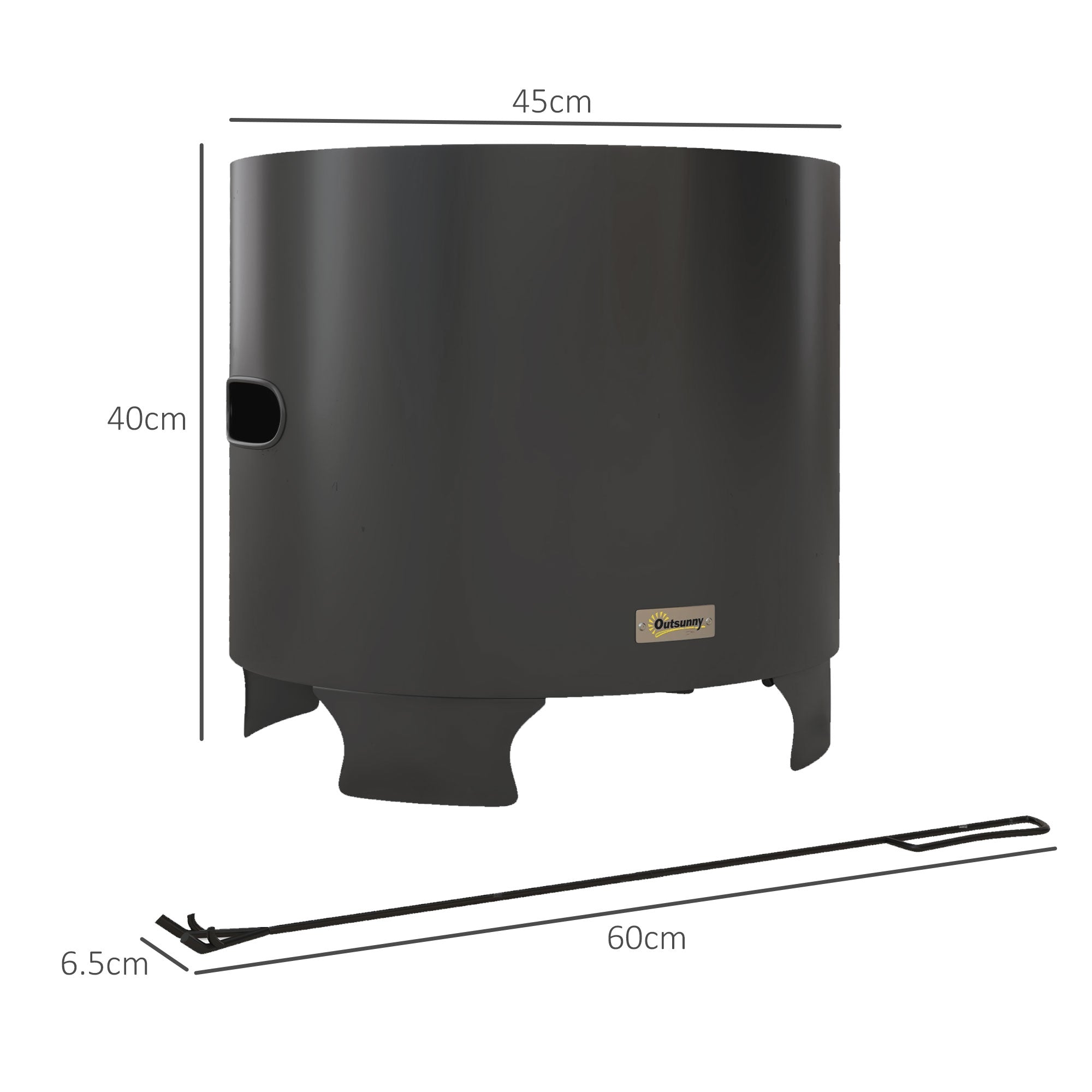 Outdoor Fire Pit with Secondary Combustion System for Clean Burning