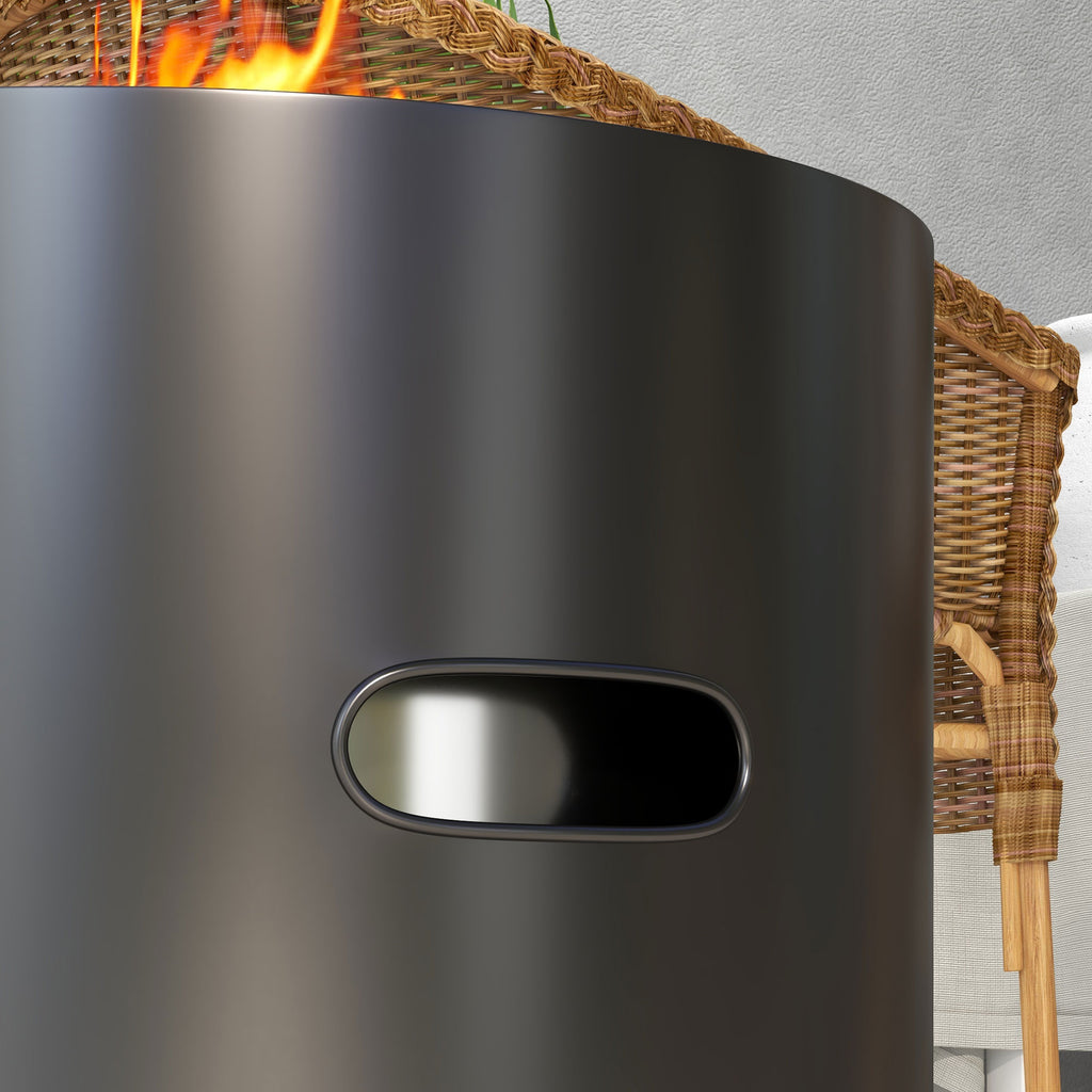 Outdoor Fire Pit with Secondary Combustion System for Clean Burning