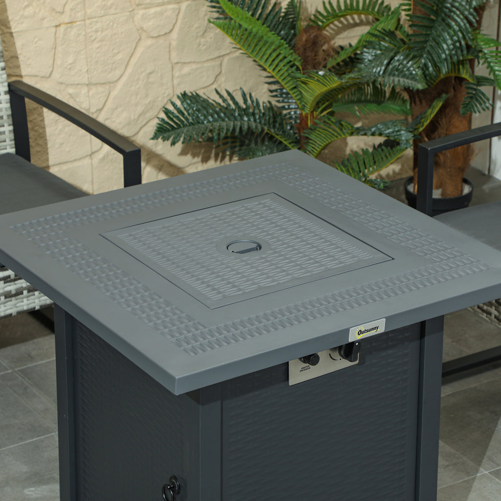 Stainless Steel 40000 BTU Fire Pit Table - Stylish Heat & Functionality