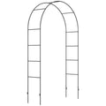 Outsunny Outdoor Garden Arch, Metal Garden Arbor for Climbing Plants