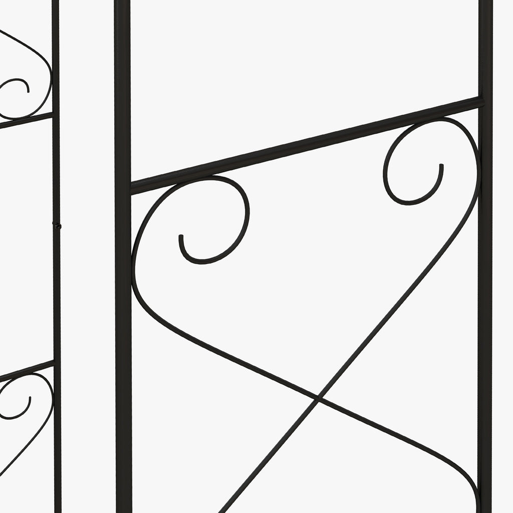 Outsunny Metal Garden Arch with Double Gate, Garden Arbor Climbing Plants