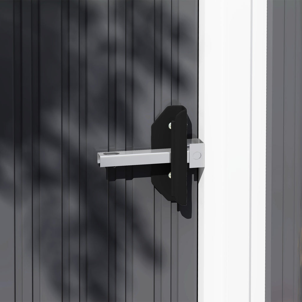 Outsunny 5 x 3ft Garden Storage Shed Sliding Door Sloped Roof Tool, Grey