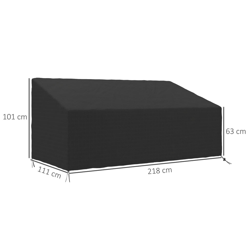 Outsunny 3 Seater Rain Cover Garden Sofa Chair Bench Protector 218x111x101cm
