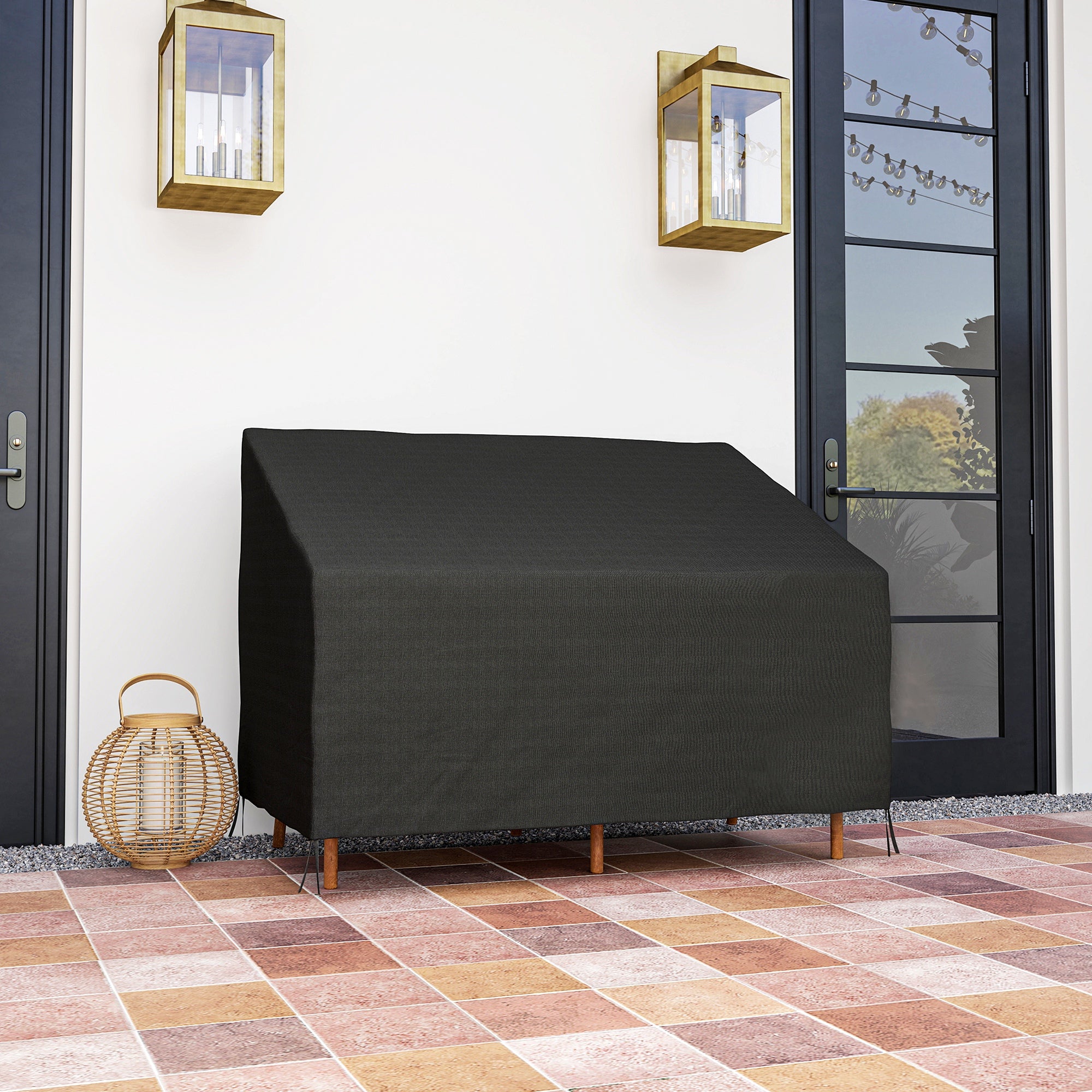 Outsunny 2 Seater Rain Cover Garden Sofa Chair Protector 140x84x56/94 cm