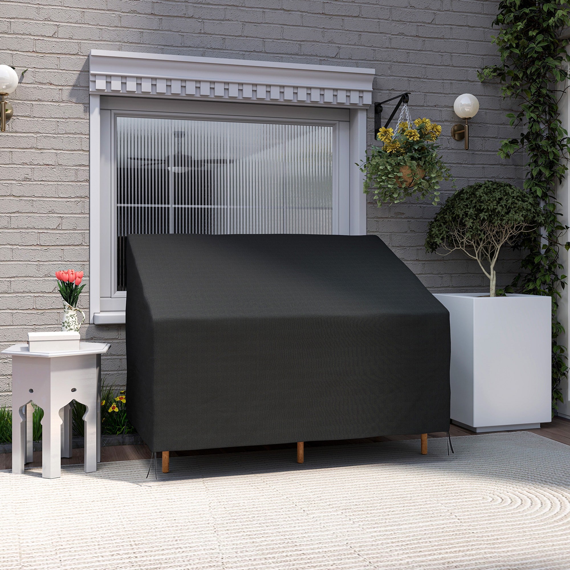 Outsunny 2 Seater Rain Cover Garden Sofa Chair Protector 140x84x56/94 cm