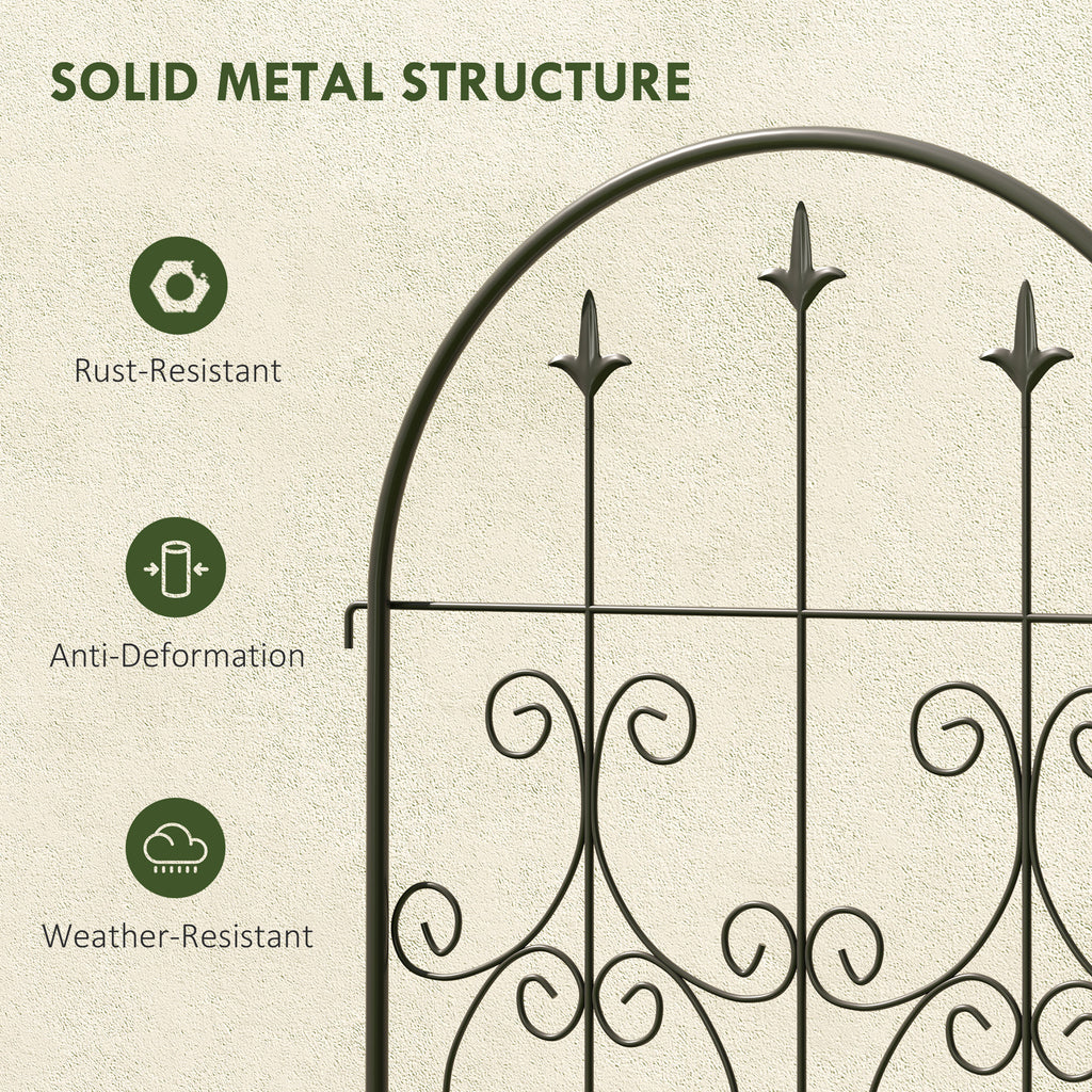 Outsunny Set of 2 Metal Garden Trellis, Outdoor Trellis Panels, 150 x 50 cm