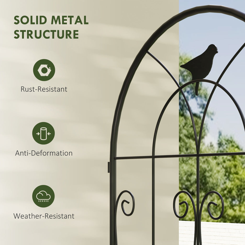 Outsunny Set of 2 Metal Garden Trellis, Outdoor Trellis Panels, 150 x 50cm