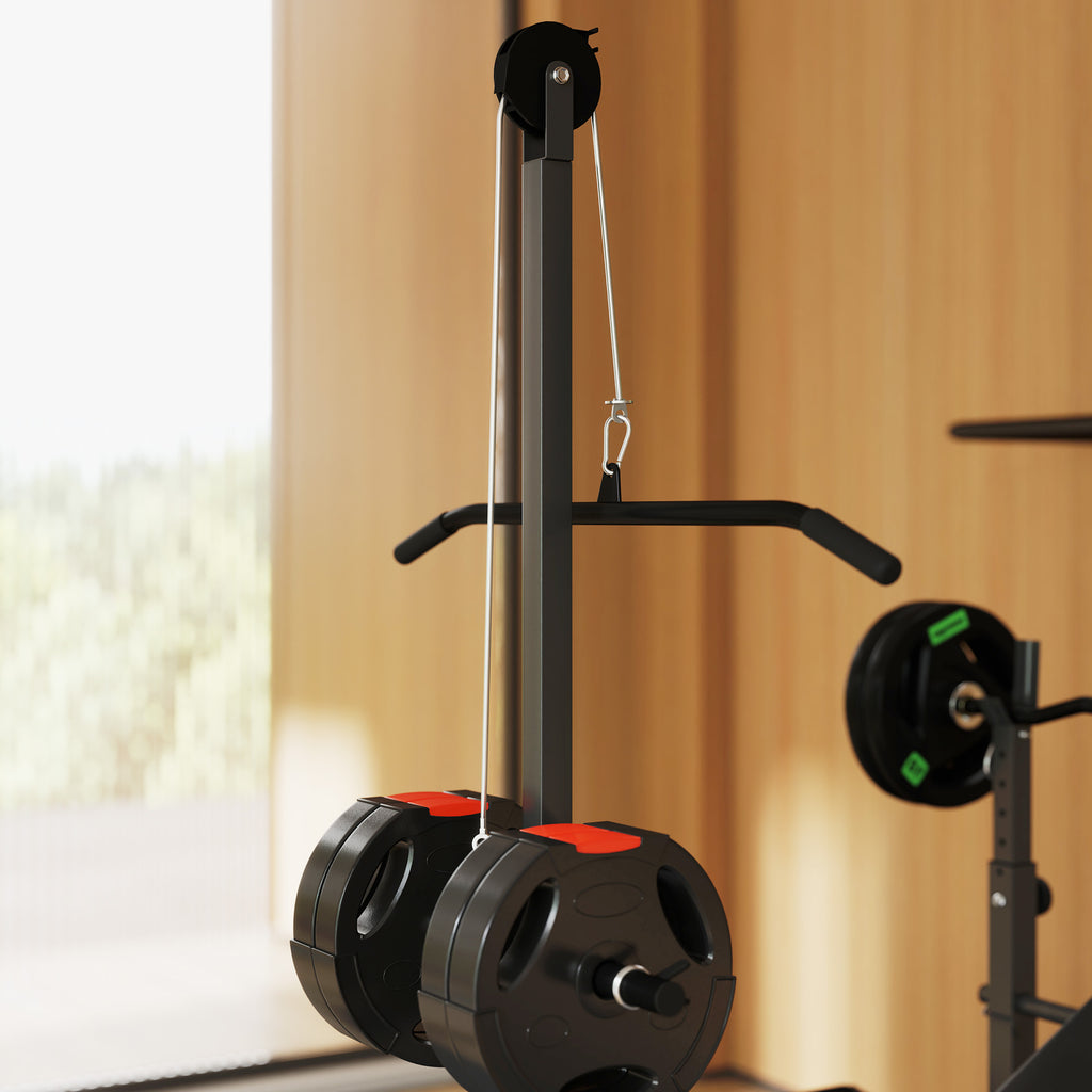 SPORTNOW Multi-Exercise Incline or Flat Weight Bench with Bench Press Rack