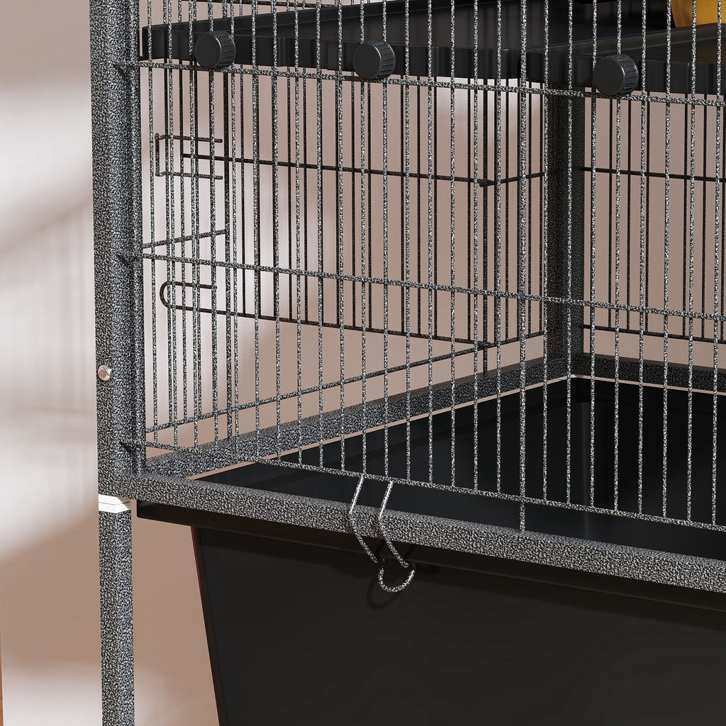 PawHut 5 Levels Rolling Small Animal Cage with Non Slip Cloth Covered Ramps