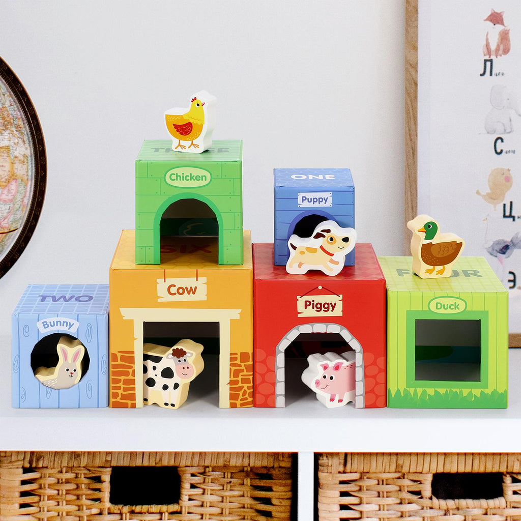 SOKA Stacking Cubes-6 Friends in Farm