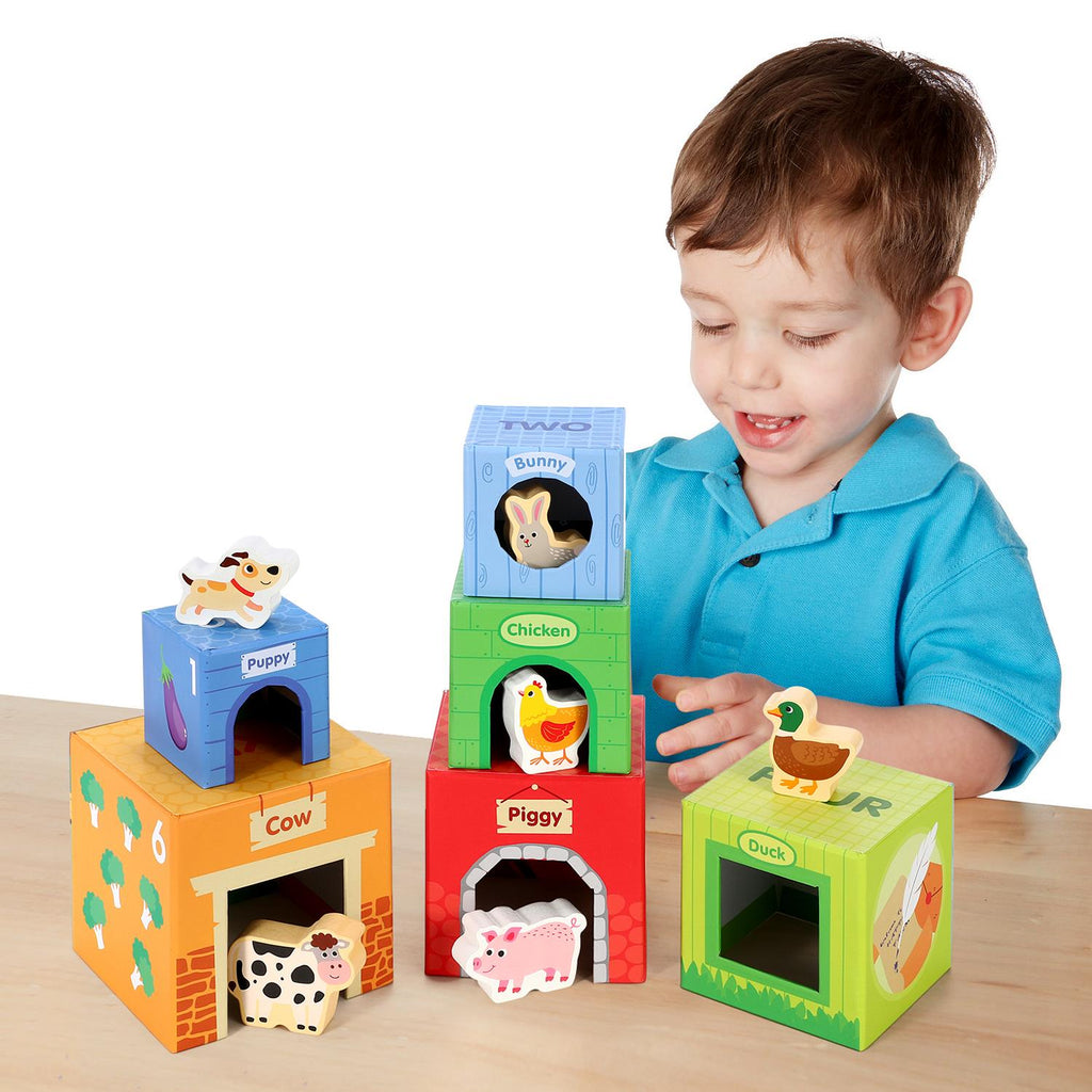 SOKA Stacking Cubes-6 Friends in Farm