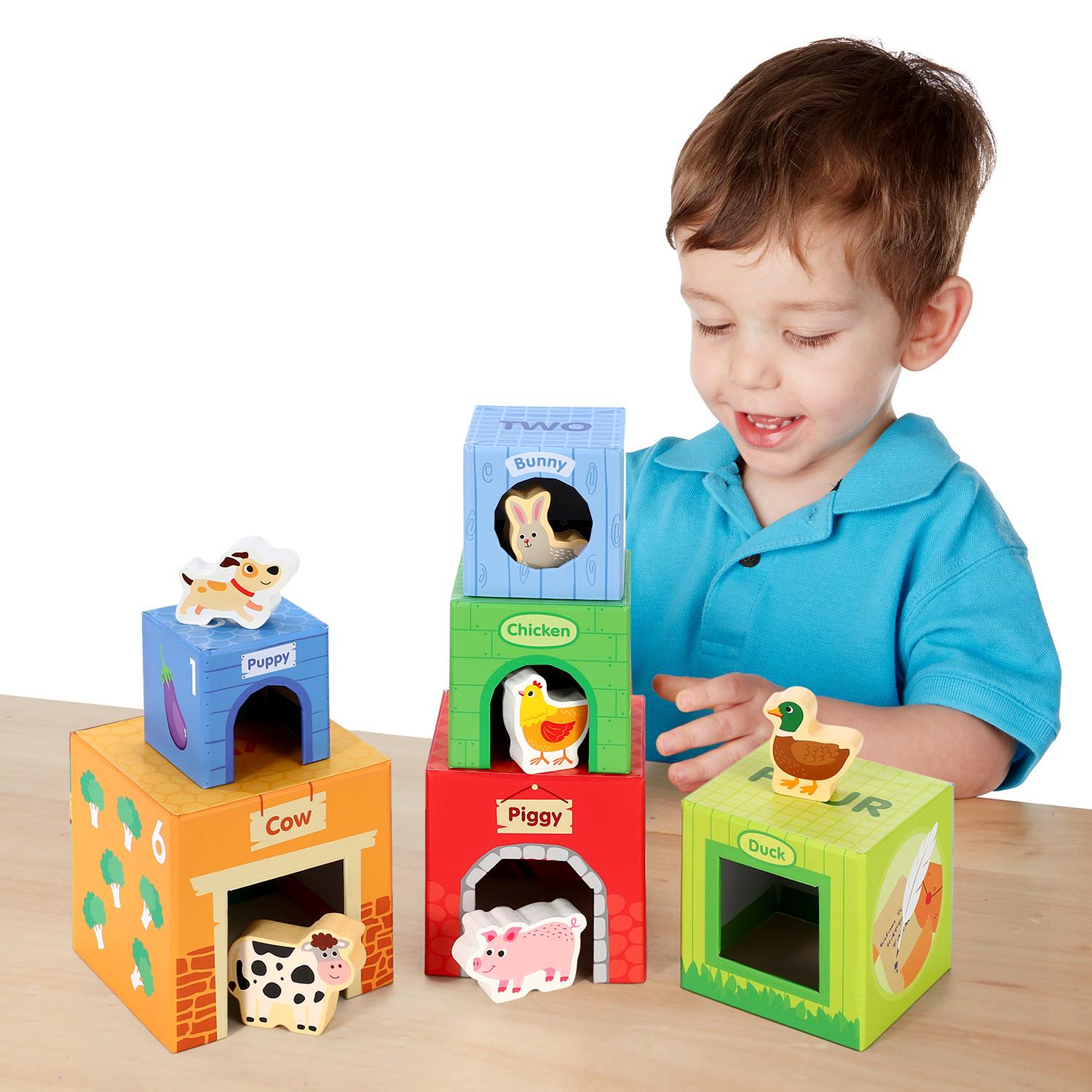 SOKA Stacking Cubes-6 Friends in Farm