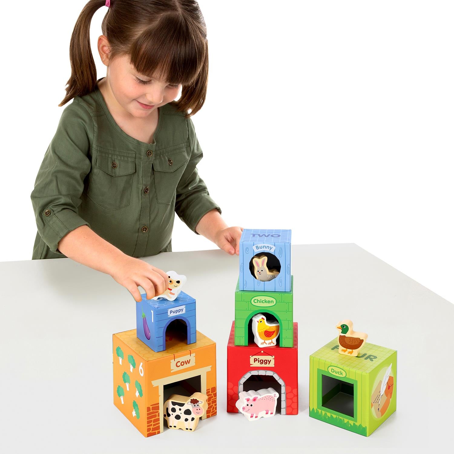 SOKA Stacking Cubes-6 Friends in Farm