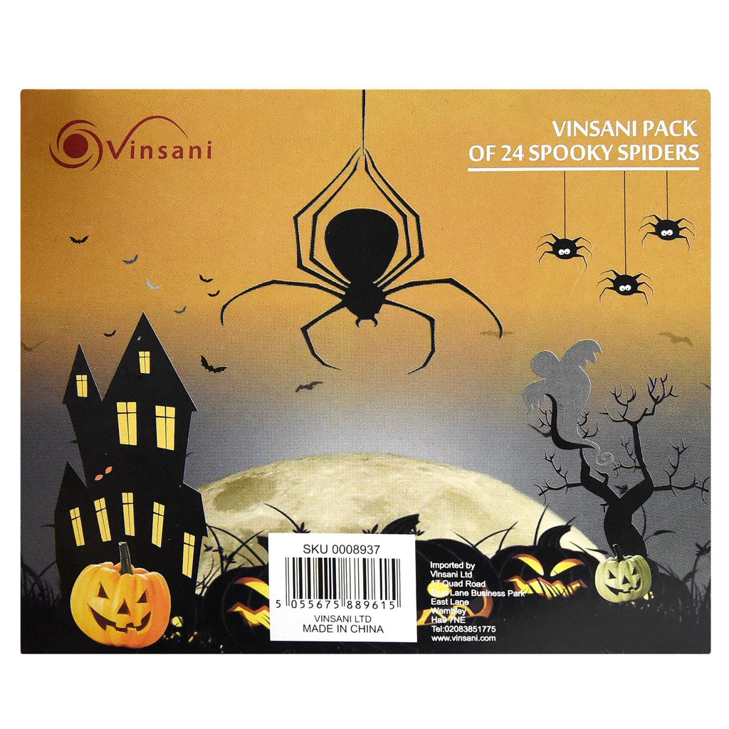 2X Vinsani Pack Of 24 Spooky Spiders Ntt