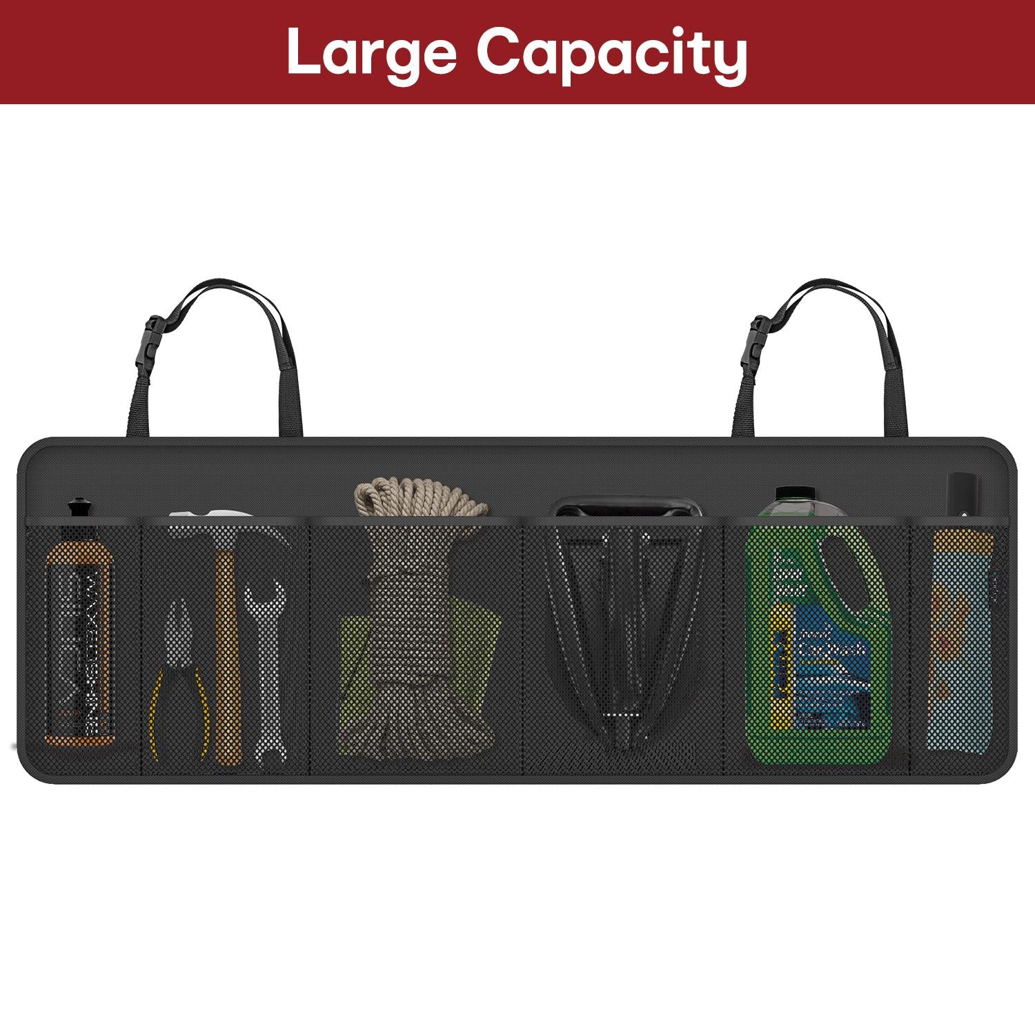 Vinsani Hanging Car Organiser Black Hanboot