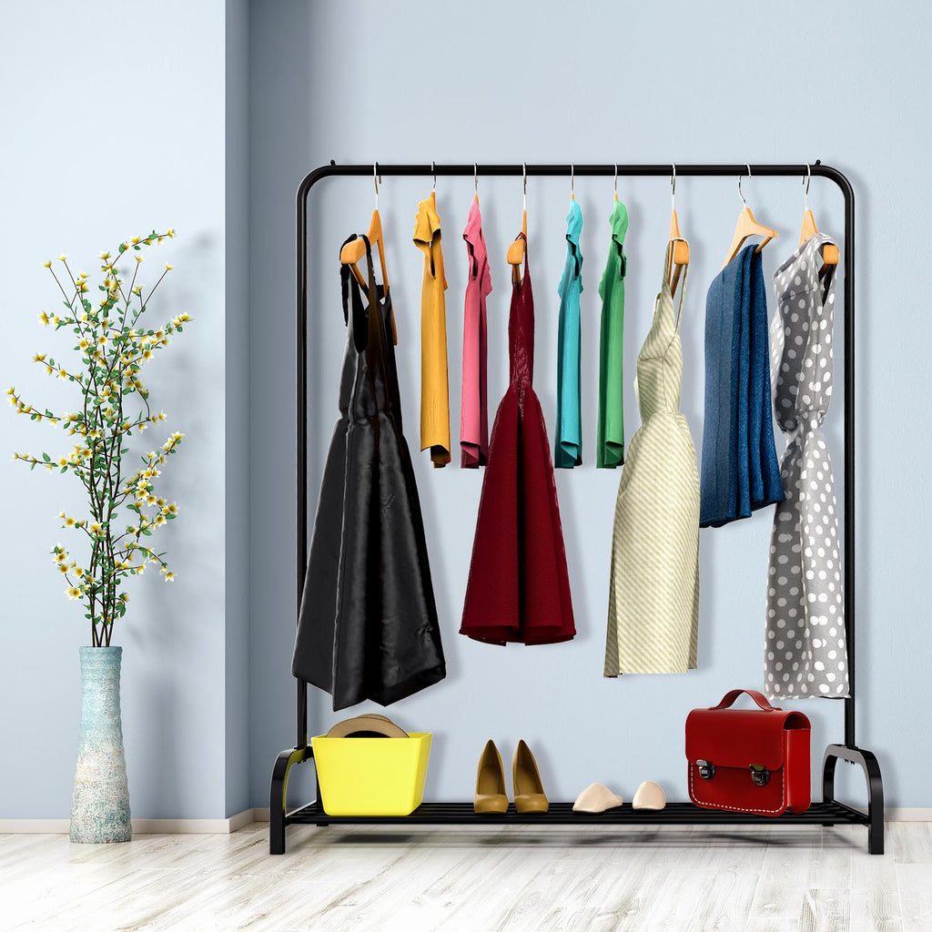 Vinsani BLACK CLOTHES RAIL AND SHOE RACK 0009555 x 2