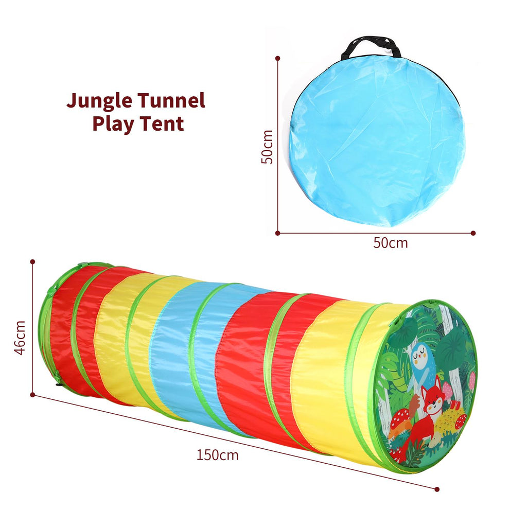 SOKA Play Tunnel Multicoloured Pop Up Jungle Indoor or Outdoor Garden Play Tents