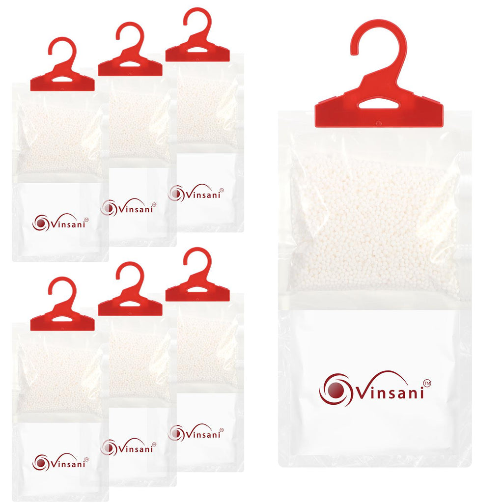 Vinsani 6Pc Hanging Wardrobe Dehumidifier Bag