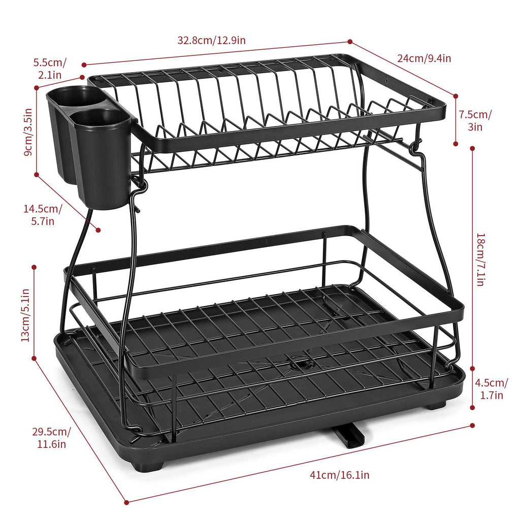 Vinsani Black Dish Rack