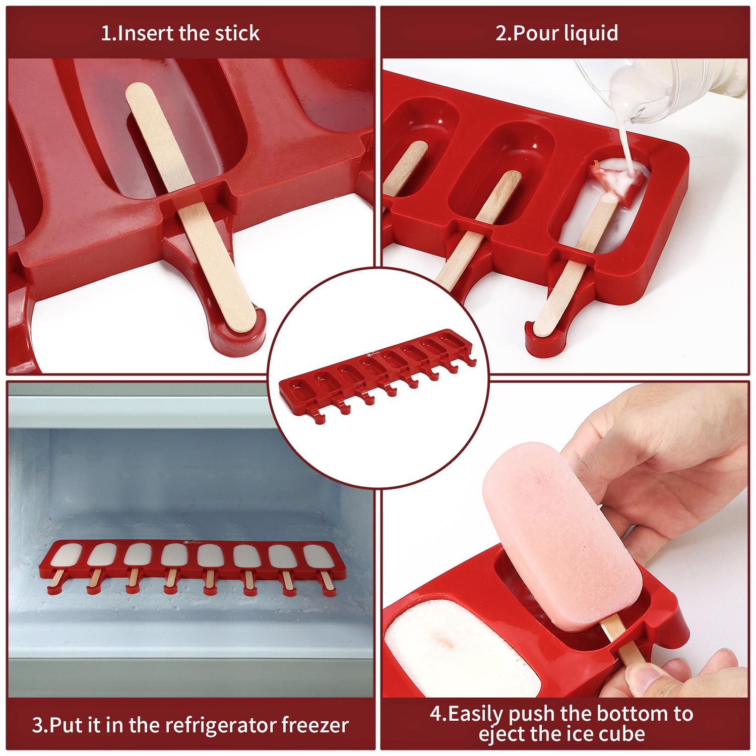 Vinsani 8 Cavity Ice Lolly Maker