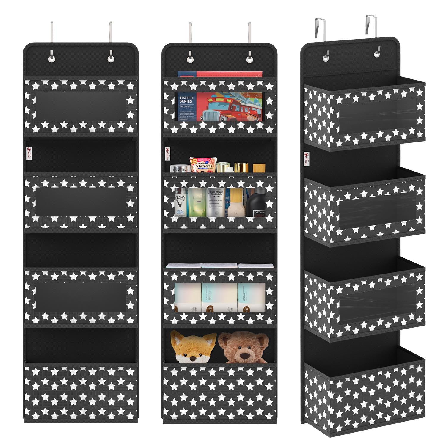 Vinsani 4Tier Black Hanging Organiser