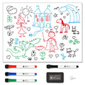 Vinsani 450x600 Whiteboard with 4 Markers and Eraser