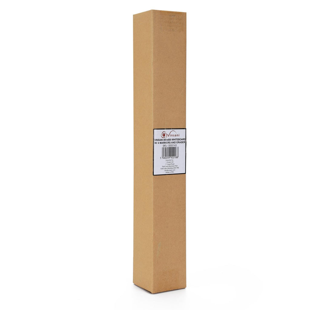 Vinsani 450x600 Whiteboard with 4 Markers and Eraser