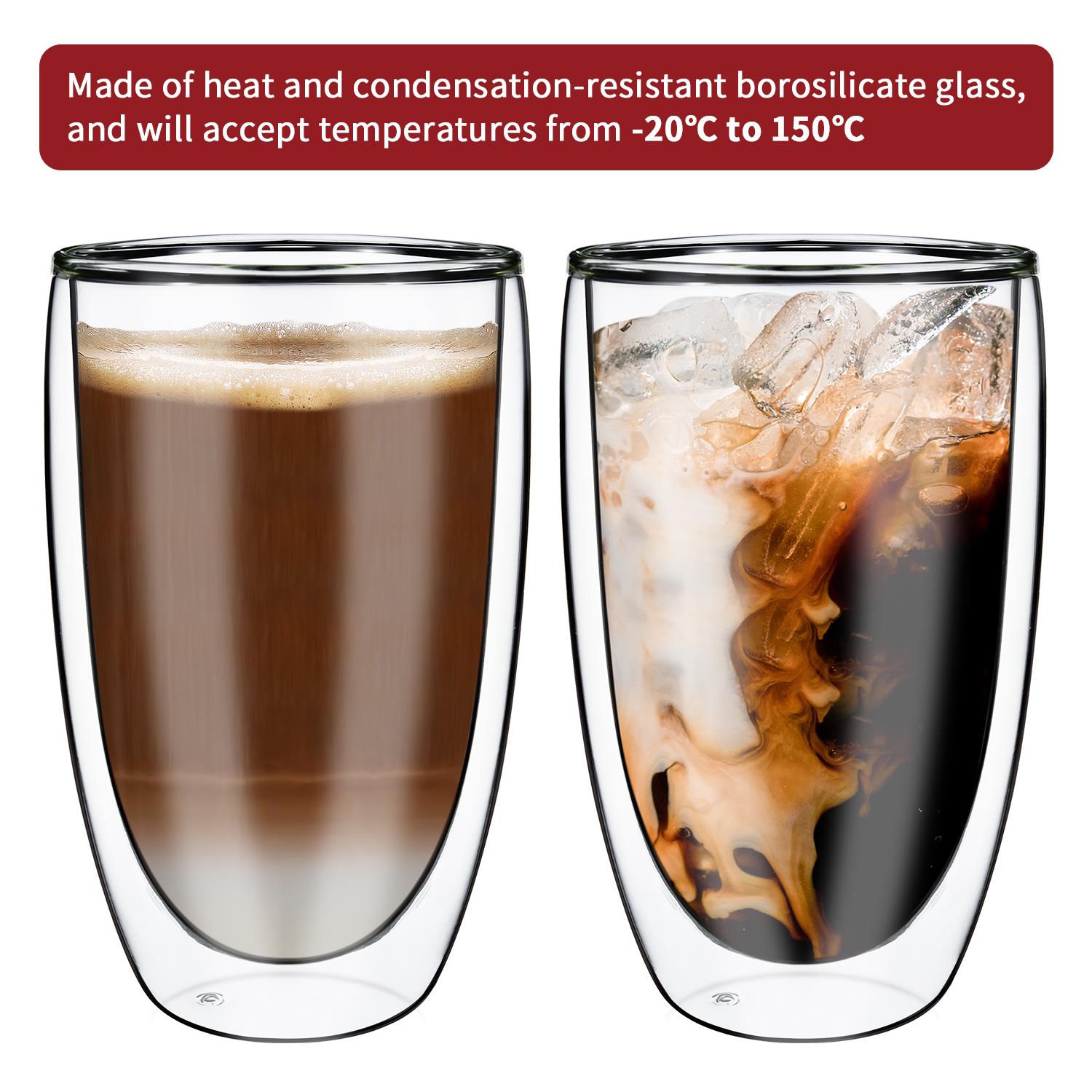 Vinsani Double Wall Glasses Edgy