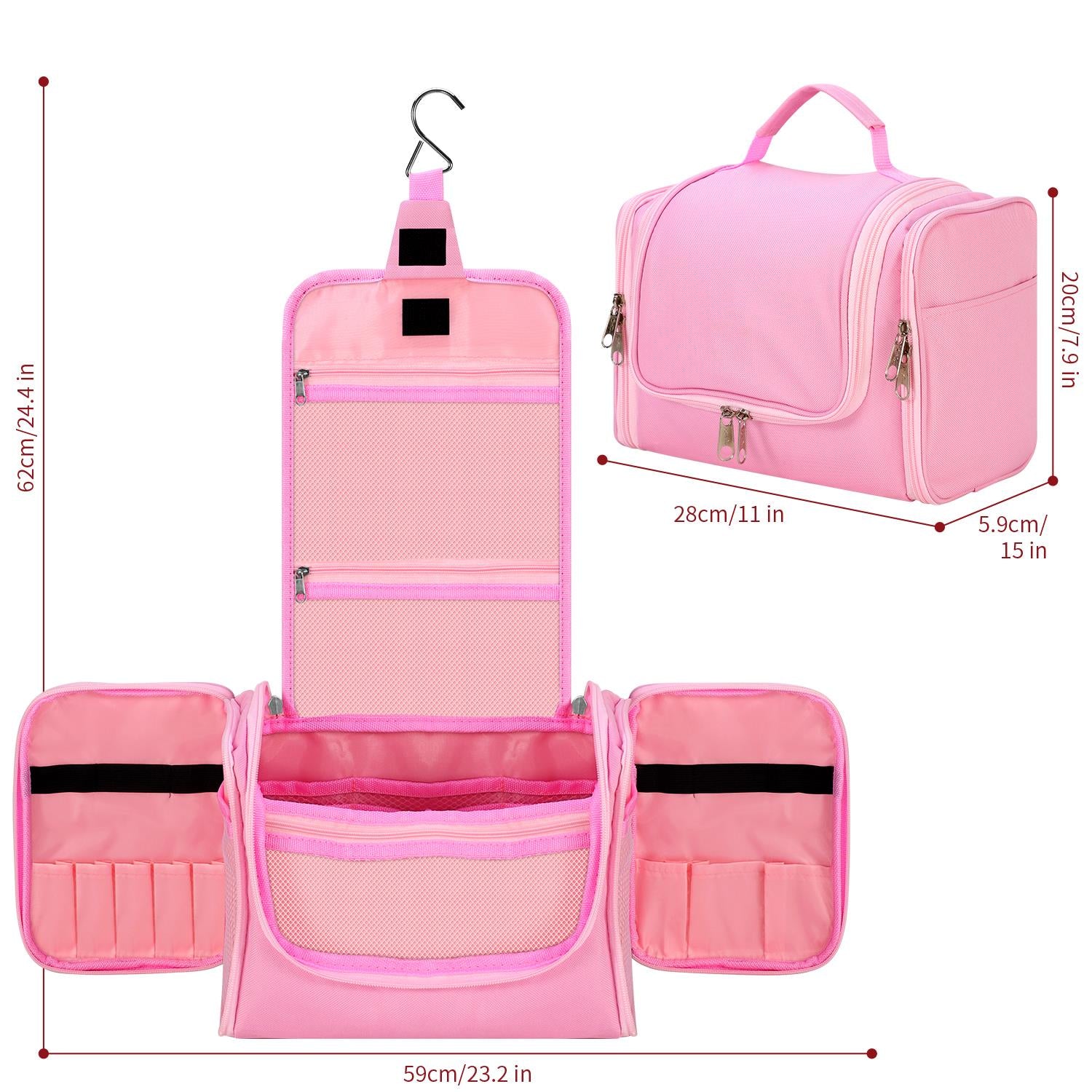 Vinsani Toiletry Bag Pink