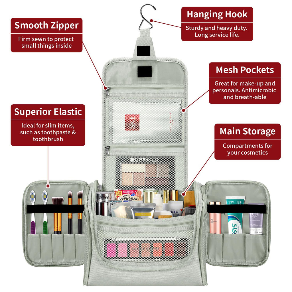 Vinsani Toiletry Bag L.Grey