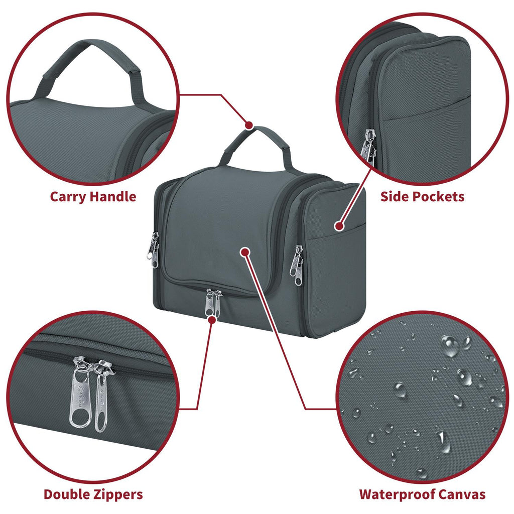 Vinsani Toiletry Bag D.Grey