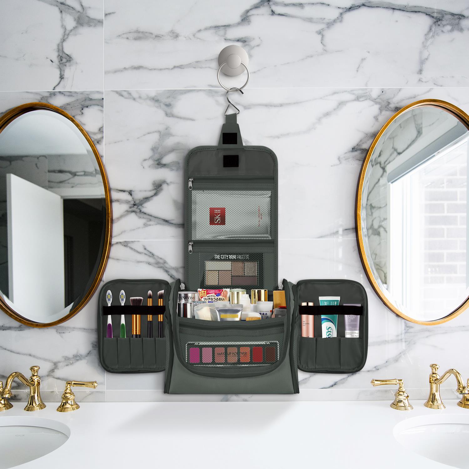 Vinsani Toiletry Bag D.Grey