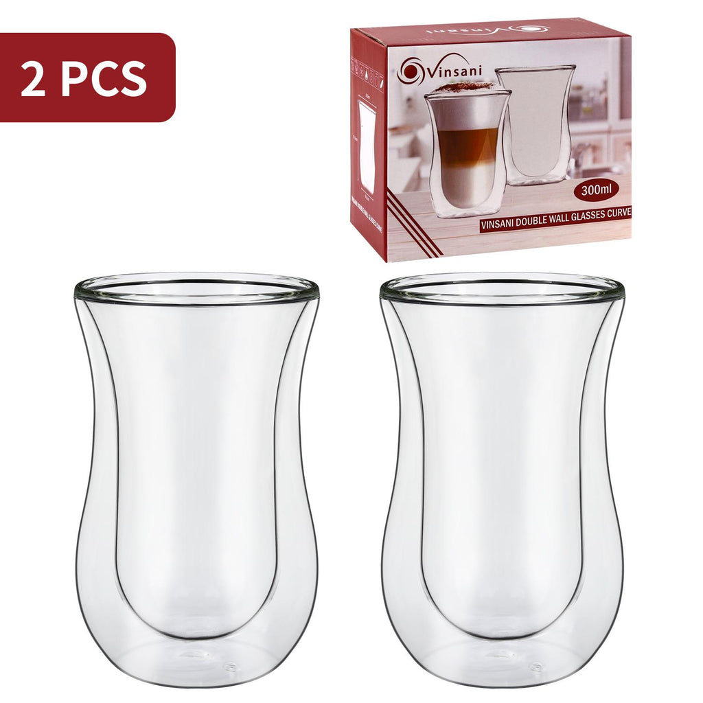 Vinsani Double Wall Glasses Curve
