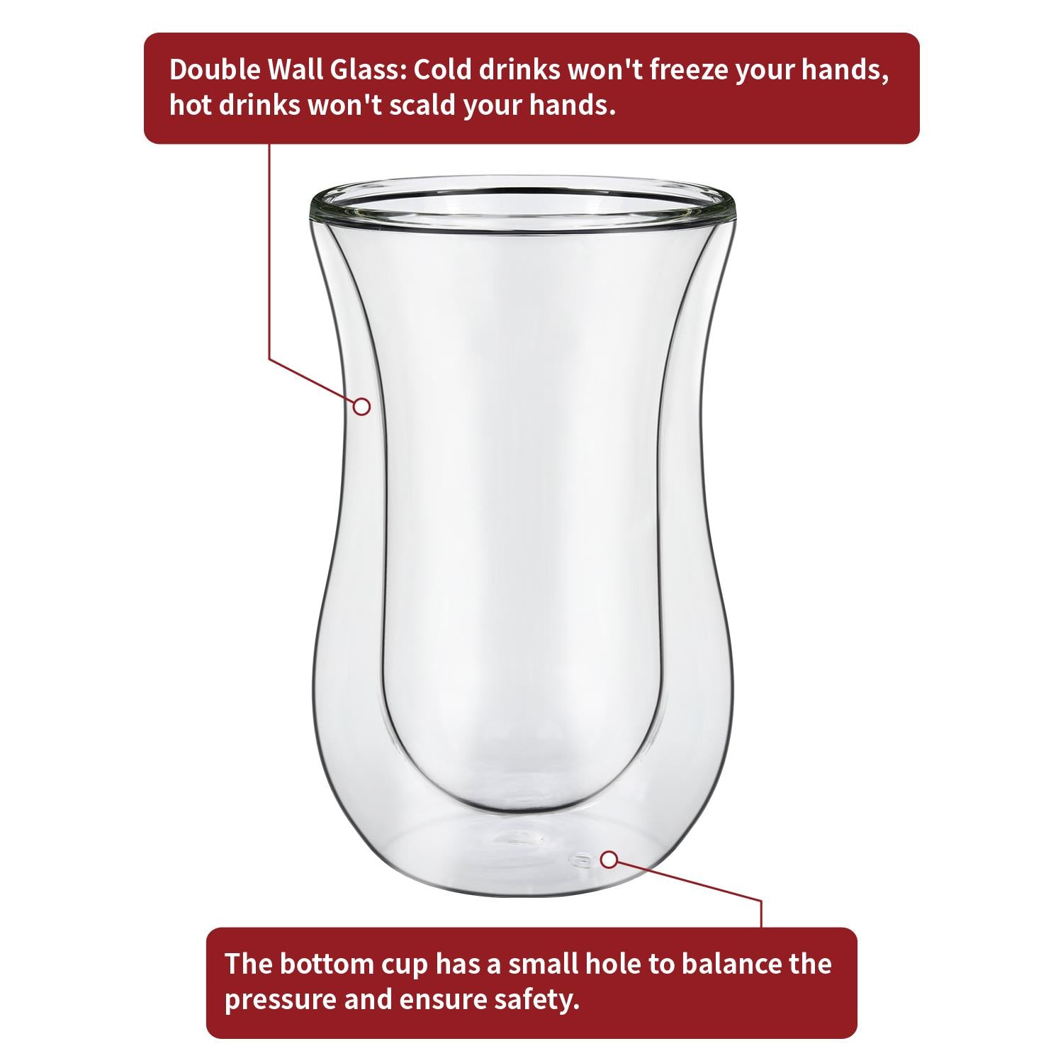 Vinsani Double Wall Glasses Curve