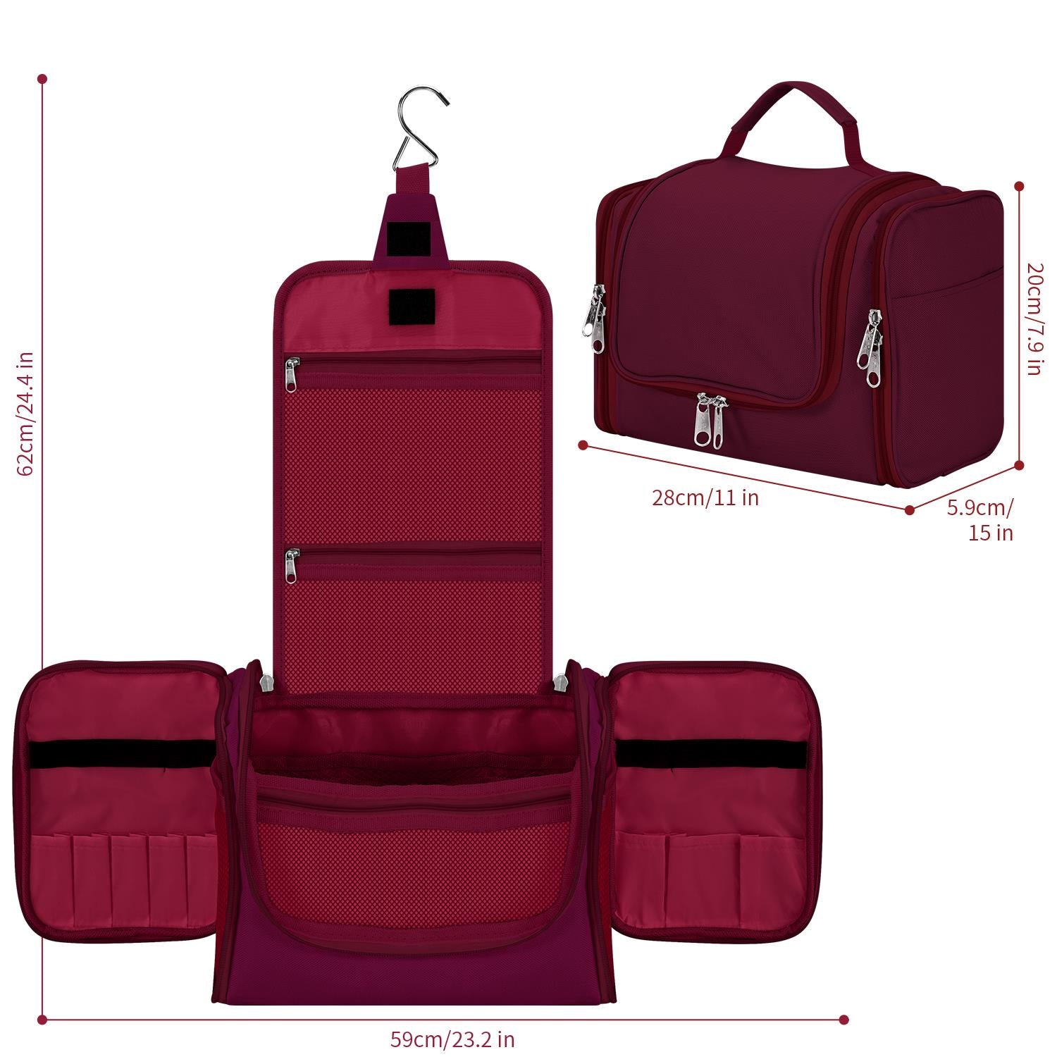 Vinsani Toiletry Bag Purple