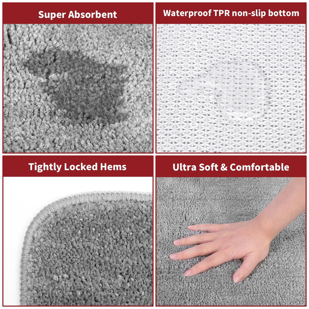 Vinsani BATH MAT 60X90cm L.GREY