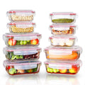 Vinsani Glass Food Storage 10-Pack Containers – Meal Prep Lunch Boxes