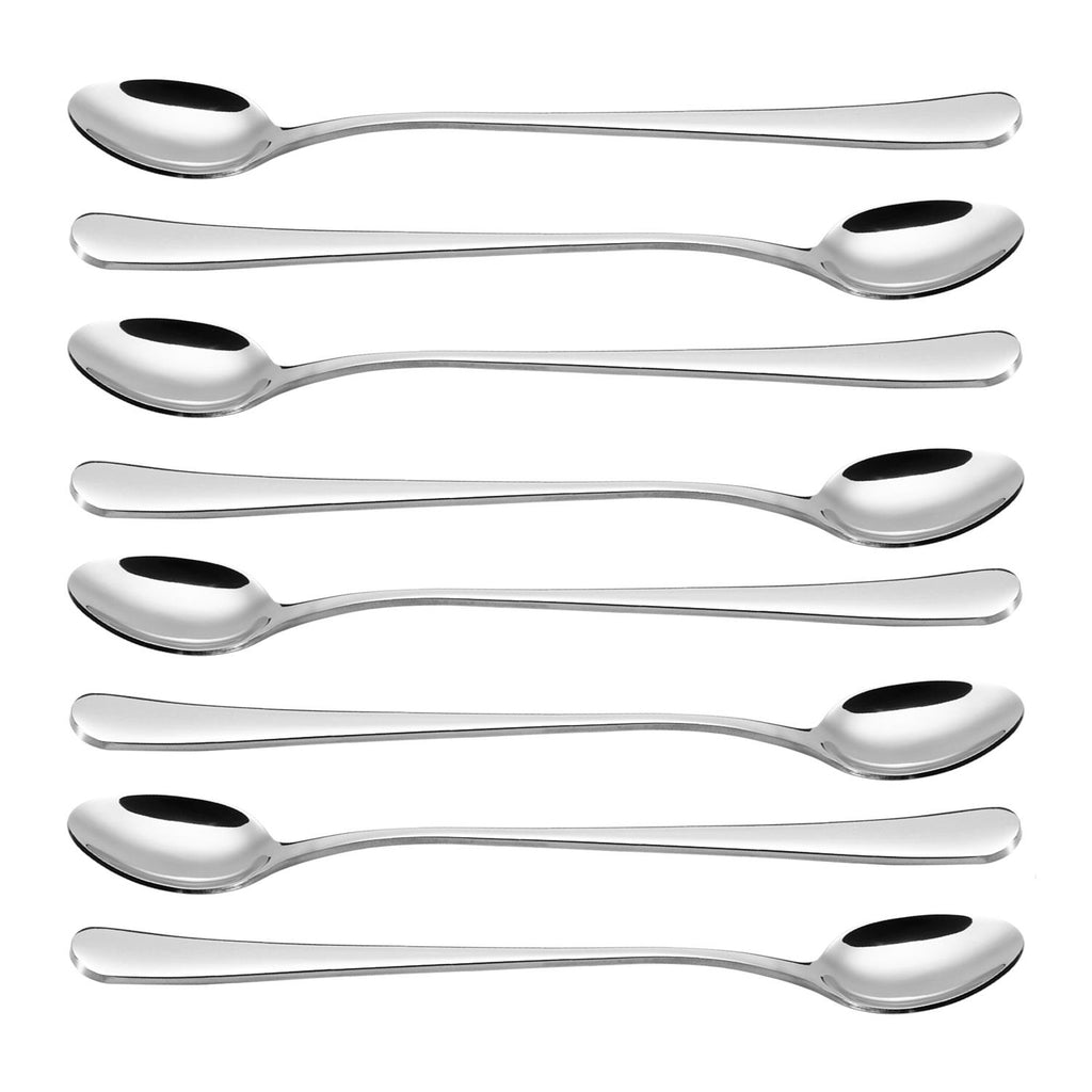 Vinsani 8pcs SS Long Handle Latte Spoons
