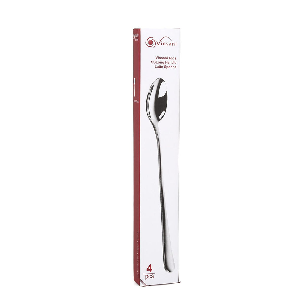 Vinsani 8pcs SS Long Handle Latte Spoons