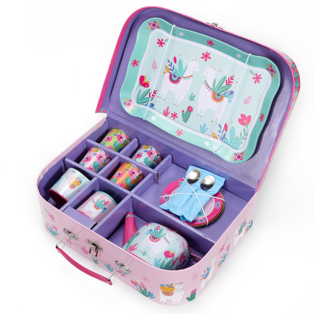 SOKA 18pc TIN TEA SET - LLAMA