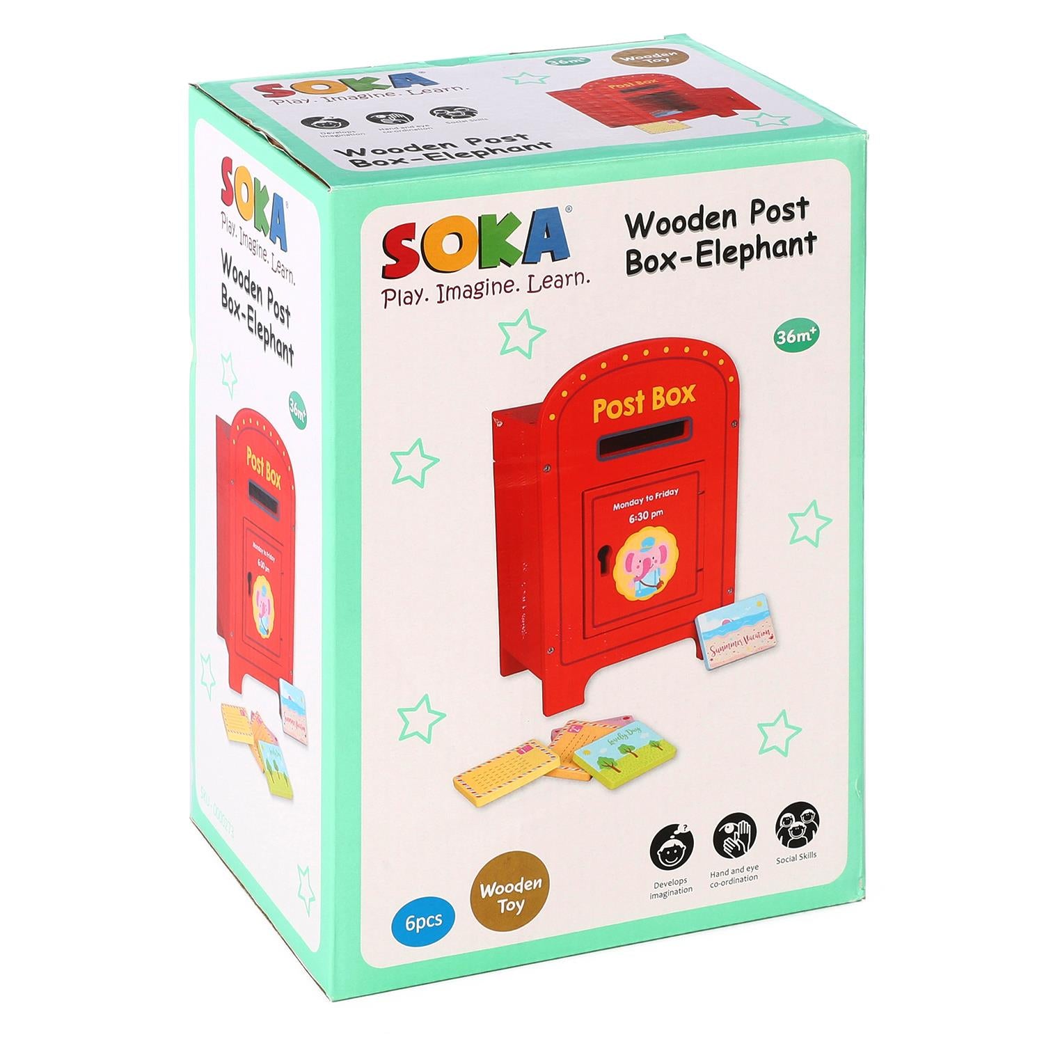 SOKA Wooden postbox Elephant